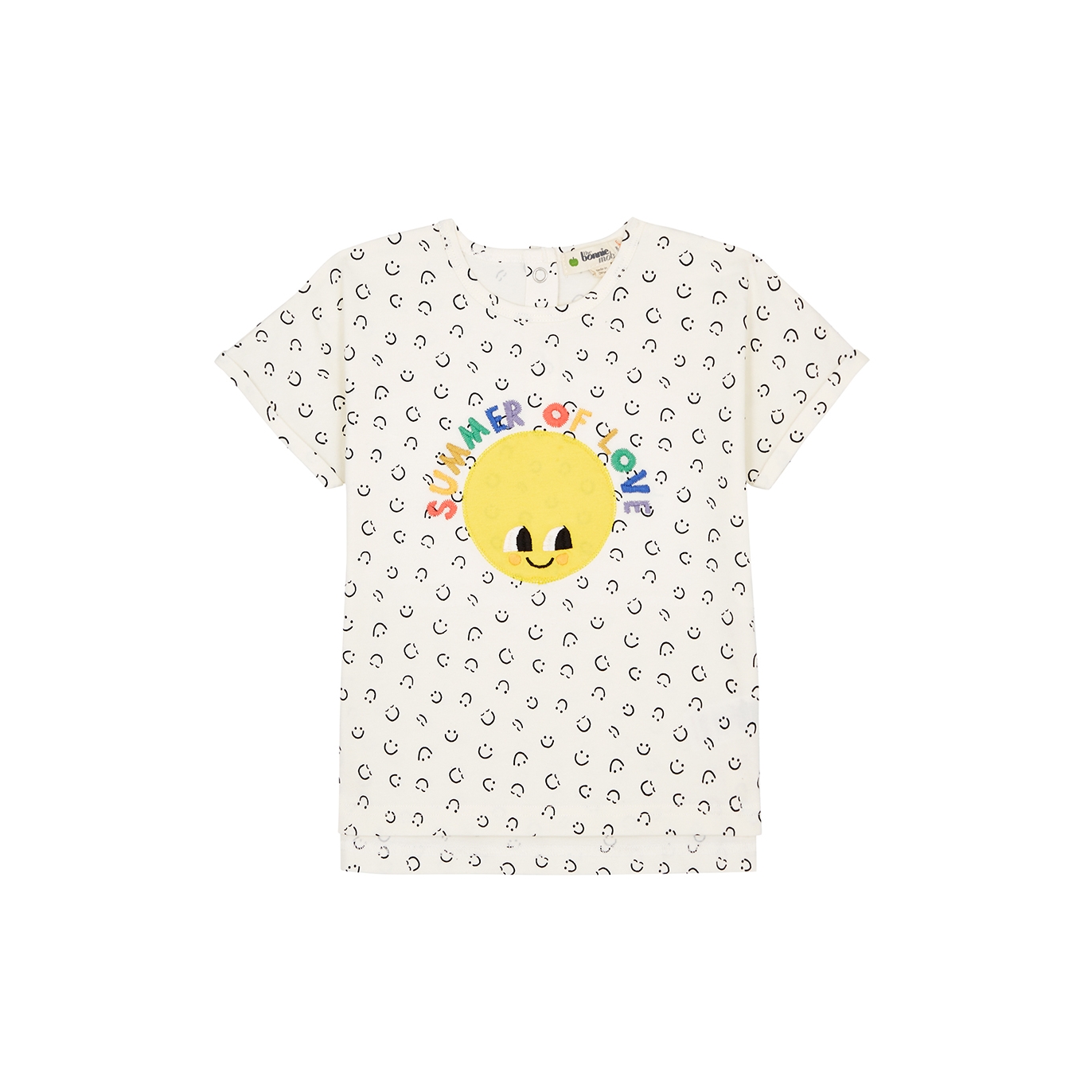 Bonnie Mob The  Kids Filey Printed Stretch-cotton T-shirt In White Other