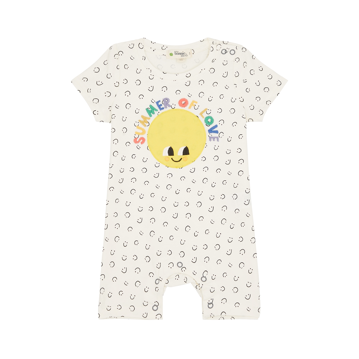 The Bonnie Mob Kids Printed Stretch-cotton Babygrow - White Other