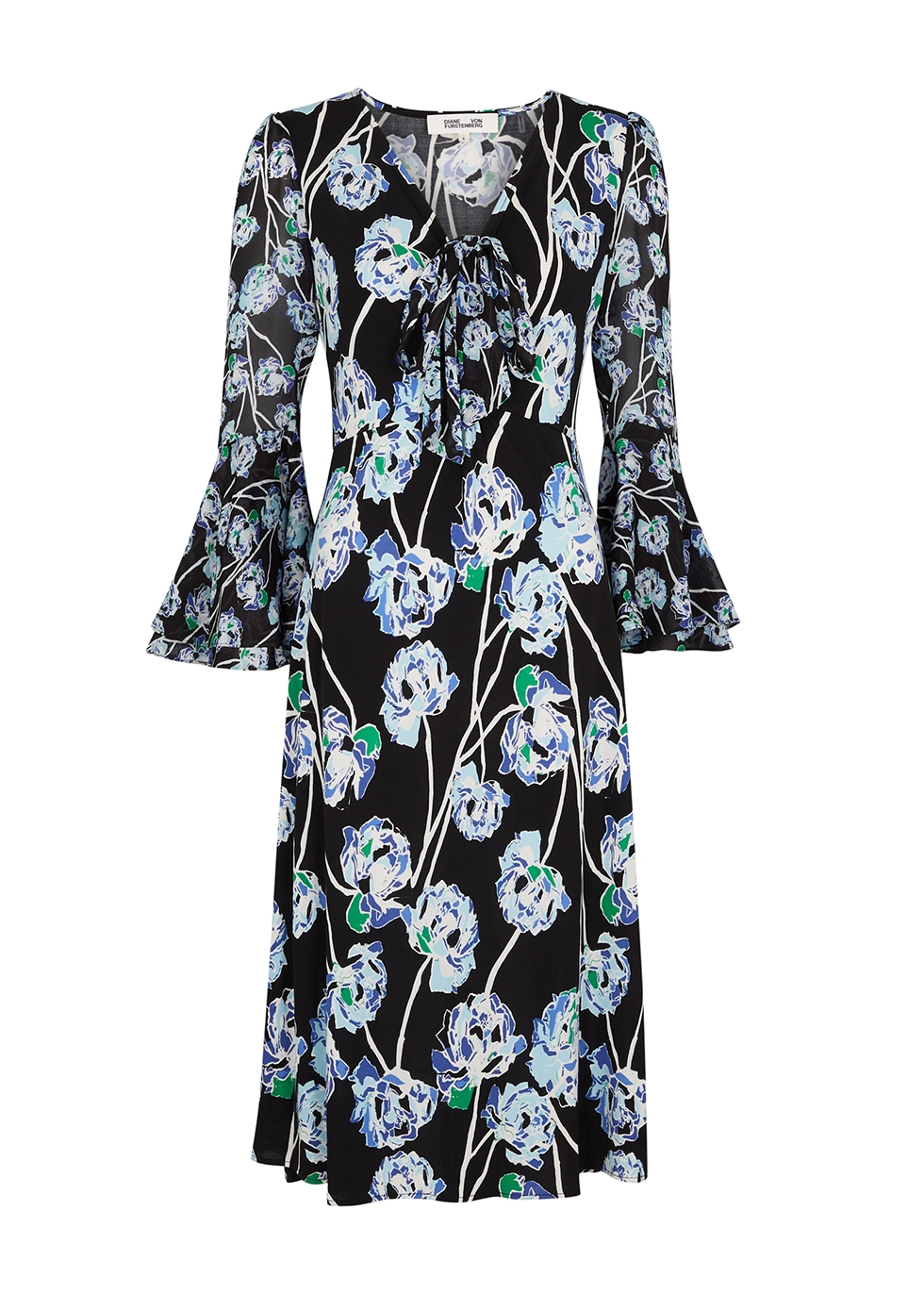 Diane von Furstenberg Shauna floral-print jersey midi dress - Harvey ...