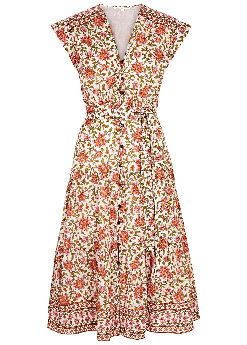 Veronica Beard Lexington floral-print cotton midi dress - Harvey Nichols
