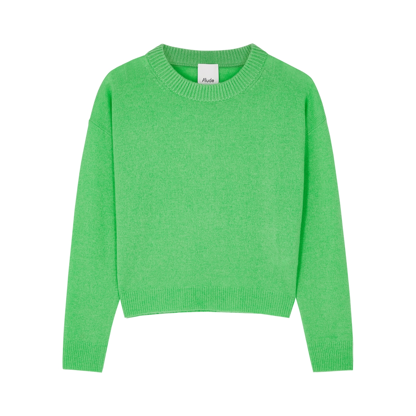 Allude Wool And Cashmere-blend Sweater In Green