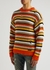 Striped distressed cotton-blend jumper - Dsquared2