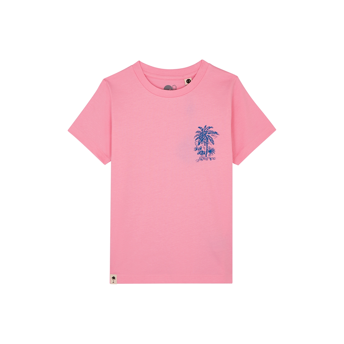 Boardies Kids Palm Tree Cotton T-shirt In Pink
