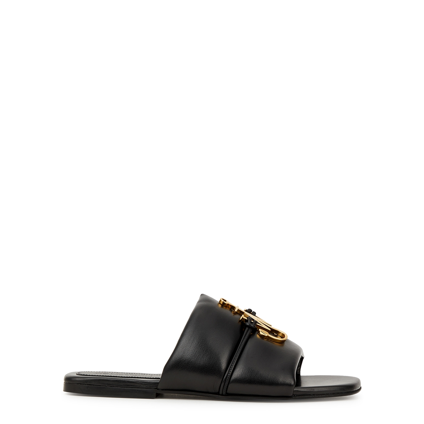 JW ANDERSON ANCHOR PADDED LEATHER SLIDERS