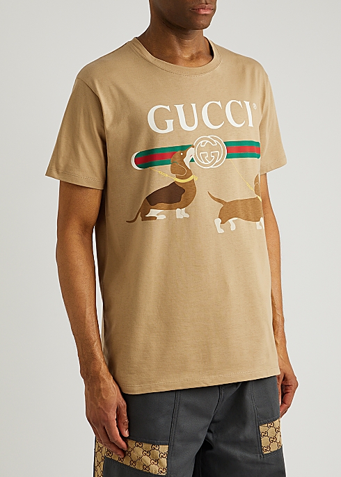 Forblive Modstander bånd Gucci Logo-print cotton T-shirt - Harvey Nichols