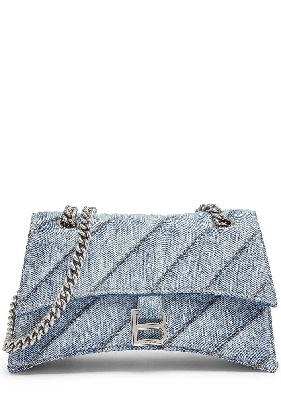 Womens Neo Cagole City Handbag Denim With Rhinestones in Blue  Balenciaga  NL