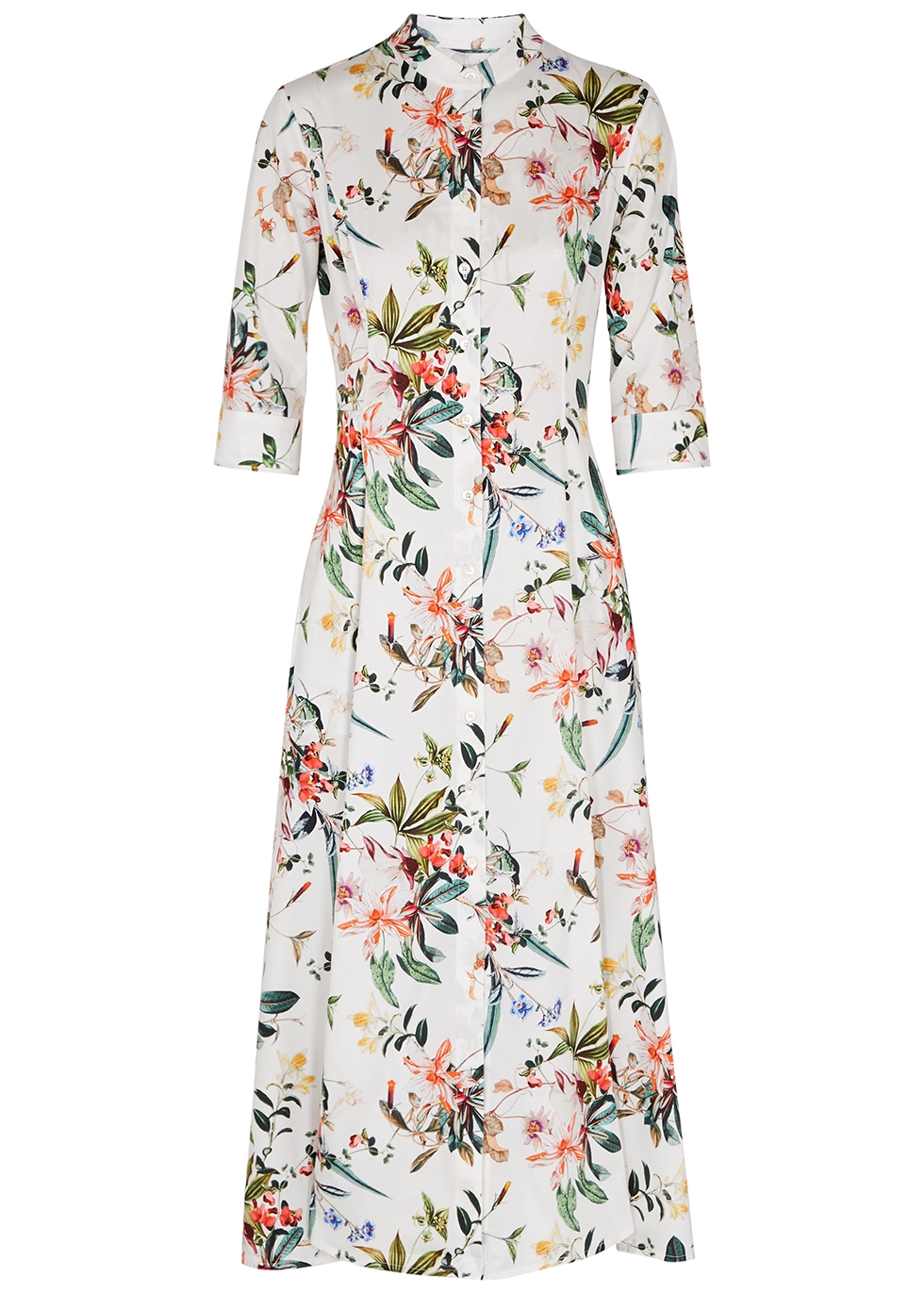 EVI GRINTELA Carine floral-print stretch-cotton shirt dress - Harvey ...