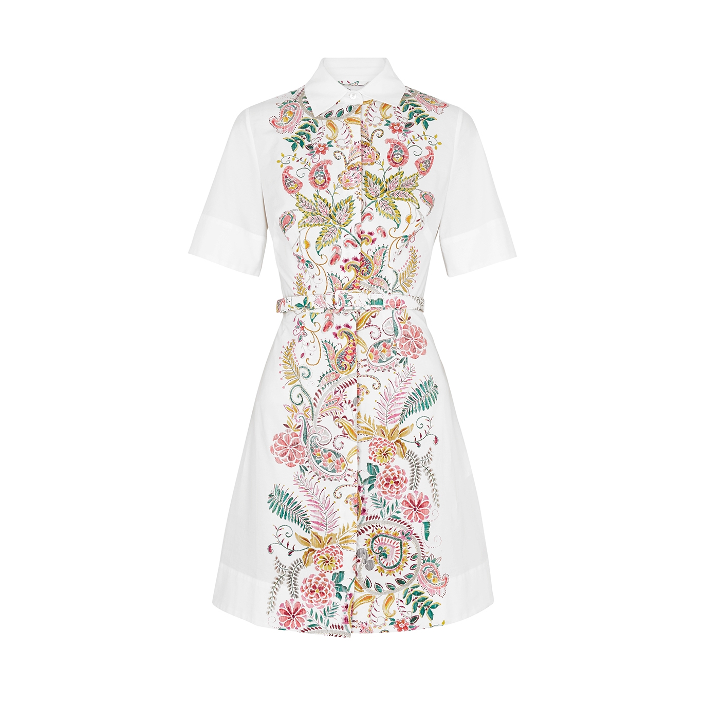 Evi Grintela Neda Floral-print Cotton Mini Shirt Dress