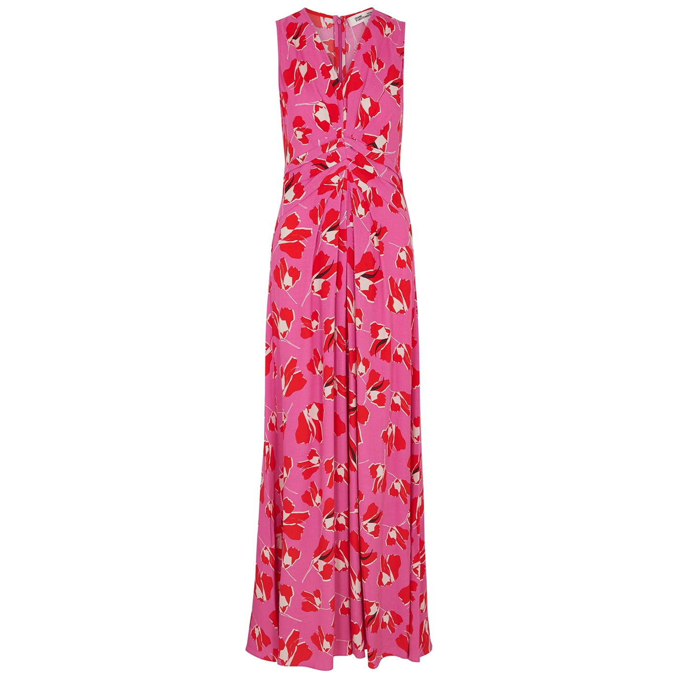 Diane Von Furstenberg Ace Floral-print Crepe De Chine Maxi Dress - Pink - 10