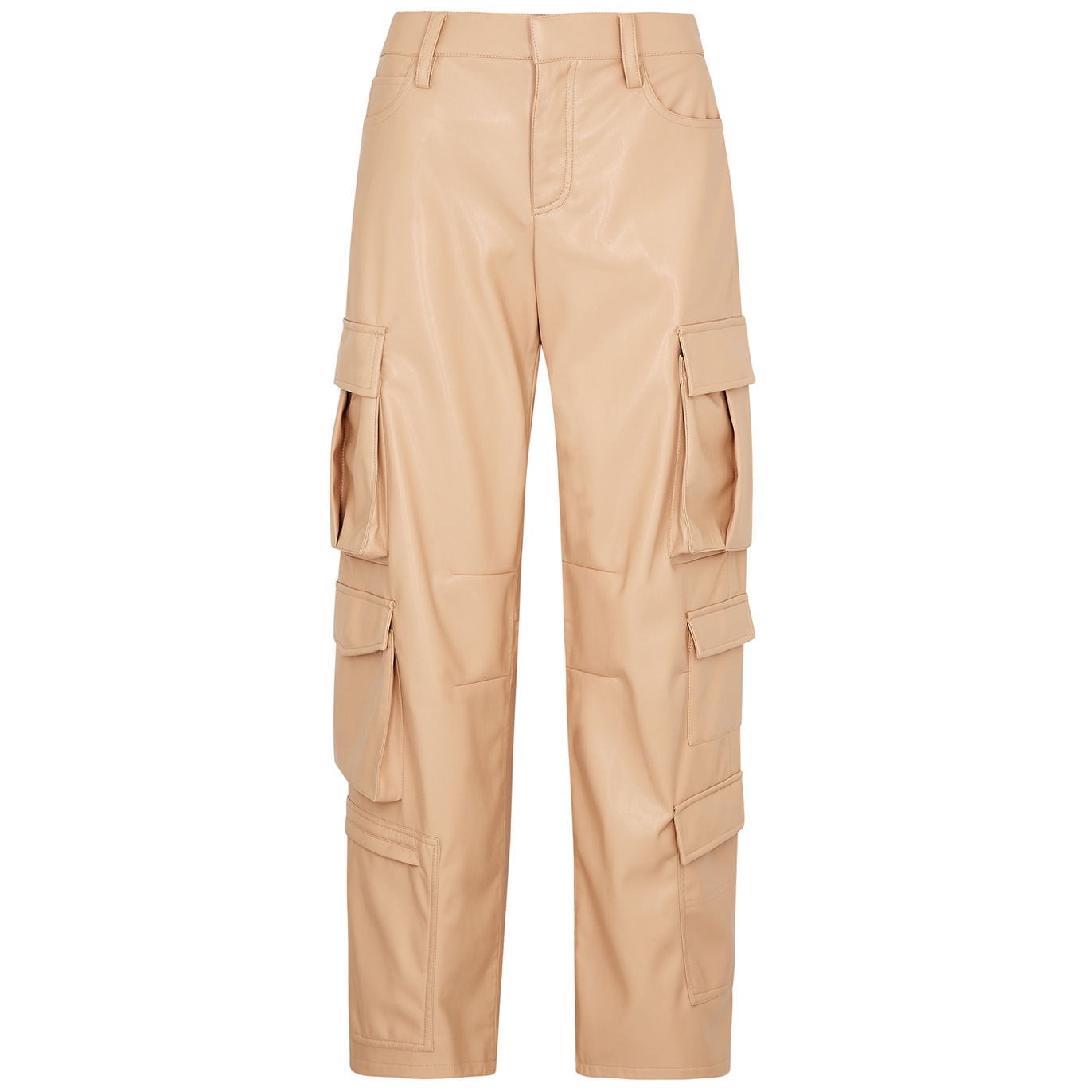 ALICE AND OLIVIA LUIS FAUX LEATHER CARGO TROUSERS