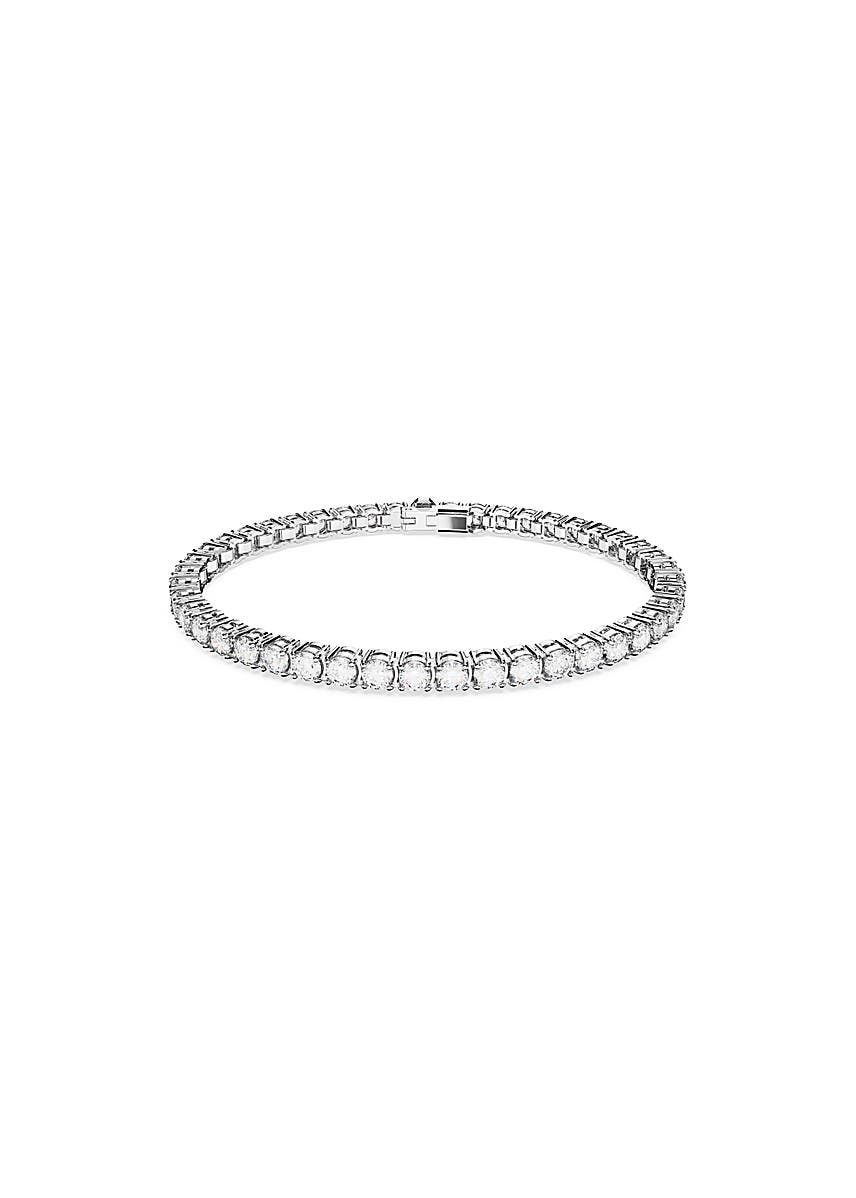 strip Eigen scannen Swarovski Tennis deluxe bracelet round cut white rhodium plated - Harvey  Nichols
