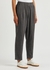 Tapered cotton-twill trousers - EILEEN FISHER