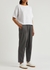 Tapered cotton-twill trousers - EILEEN FISHER