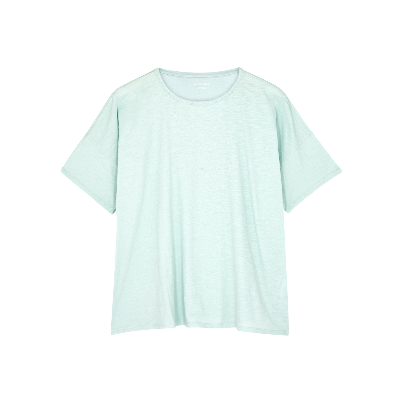 Eileen Fisher Slubbed Cotton T-shirt In Light Blue | ModeSens