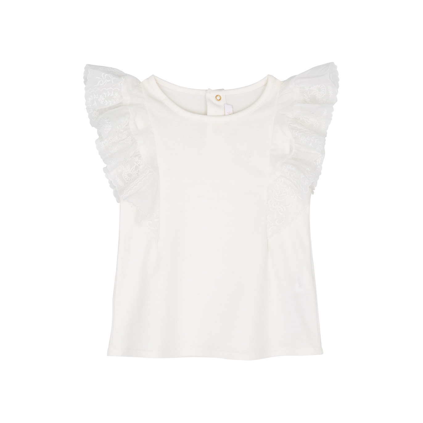 CHLOÉ KIDS EMBROIDERED COTTON TOP (24-36 MONTHS)