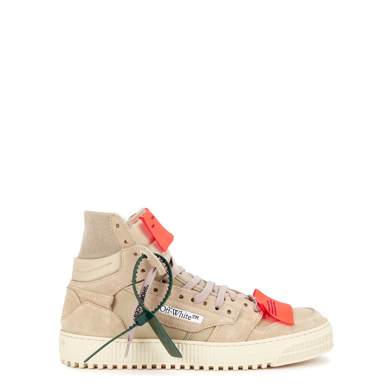 OFF-WHITE 3.0 COURT PANELLED HI-TOP SNEAKERS