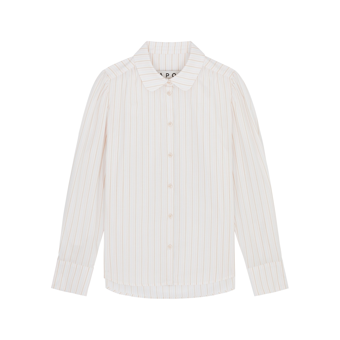 Apof Avalon Striped Cotton And Silk-blend Shirt