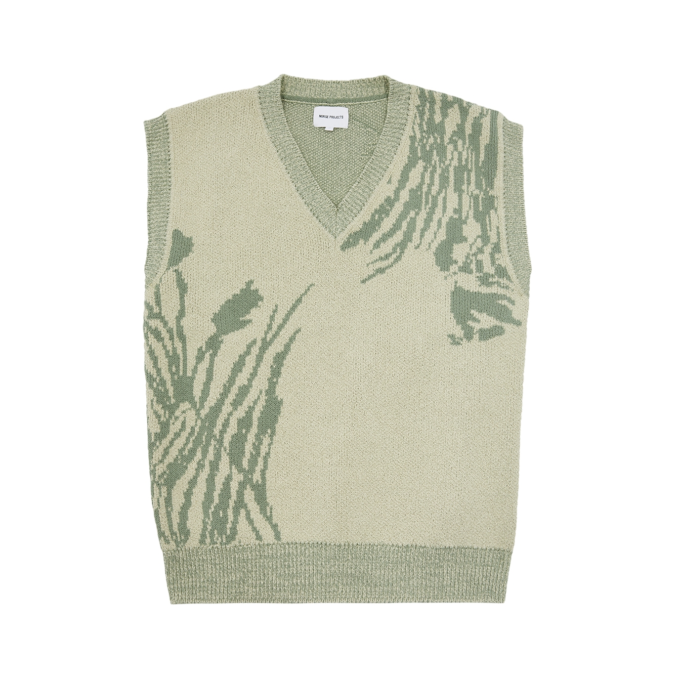 NORSE PROJECTS MELVIN INTARSIA KNITTED COTTON-BLEND VEST