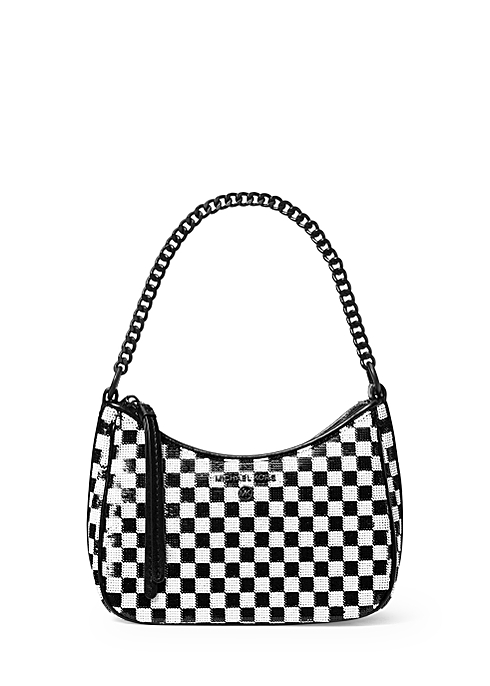MICHAEL Michael Kors Jet set charm sequined checkerboard shoulder bag -  Harvey Nichols