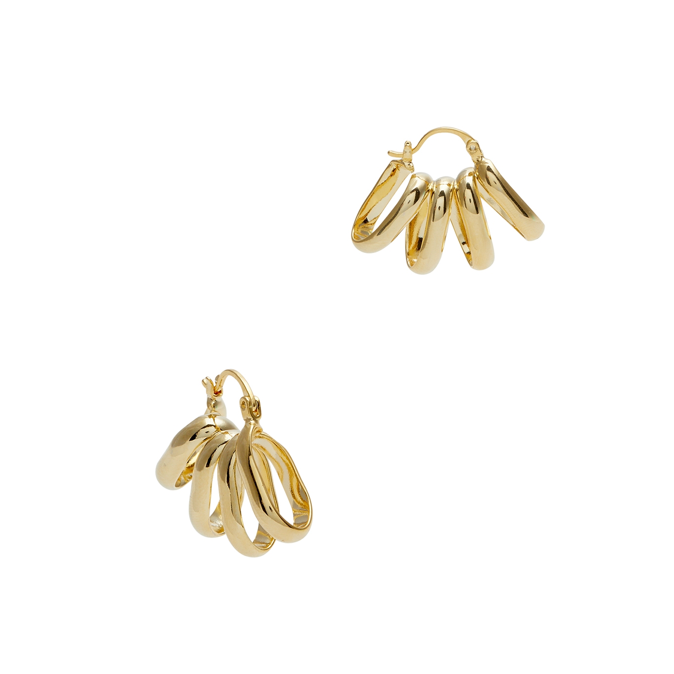 Fallon Spiral Gold-plated Hoop Earrings