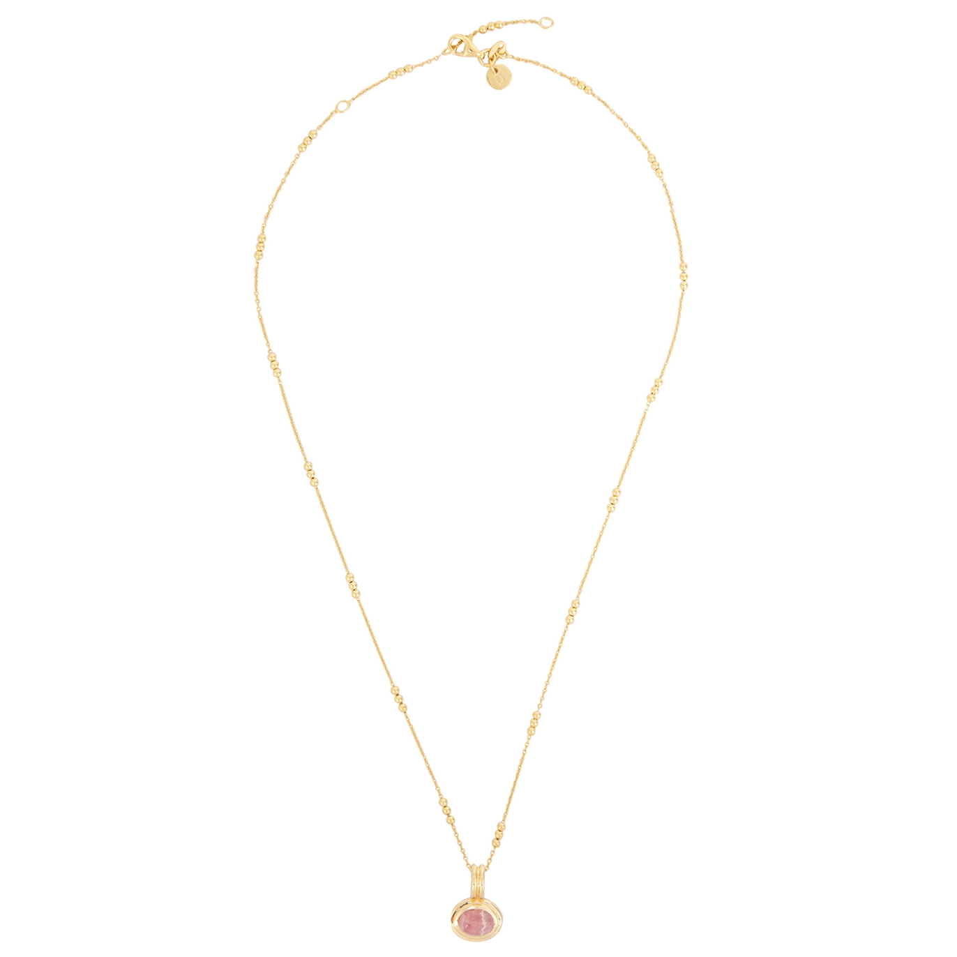 Daisy London Rhodochrosite 18kt Gold-plated Necklace