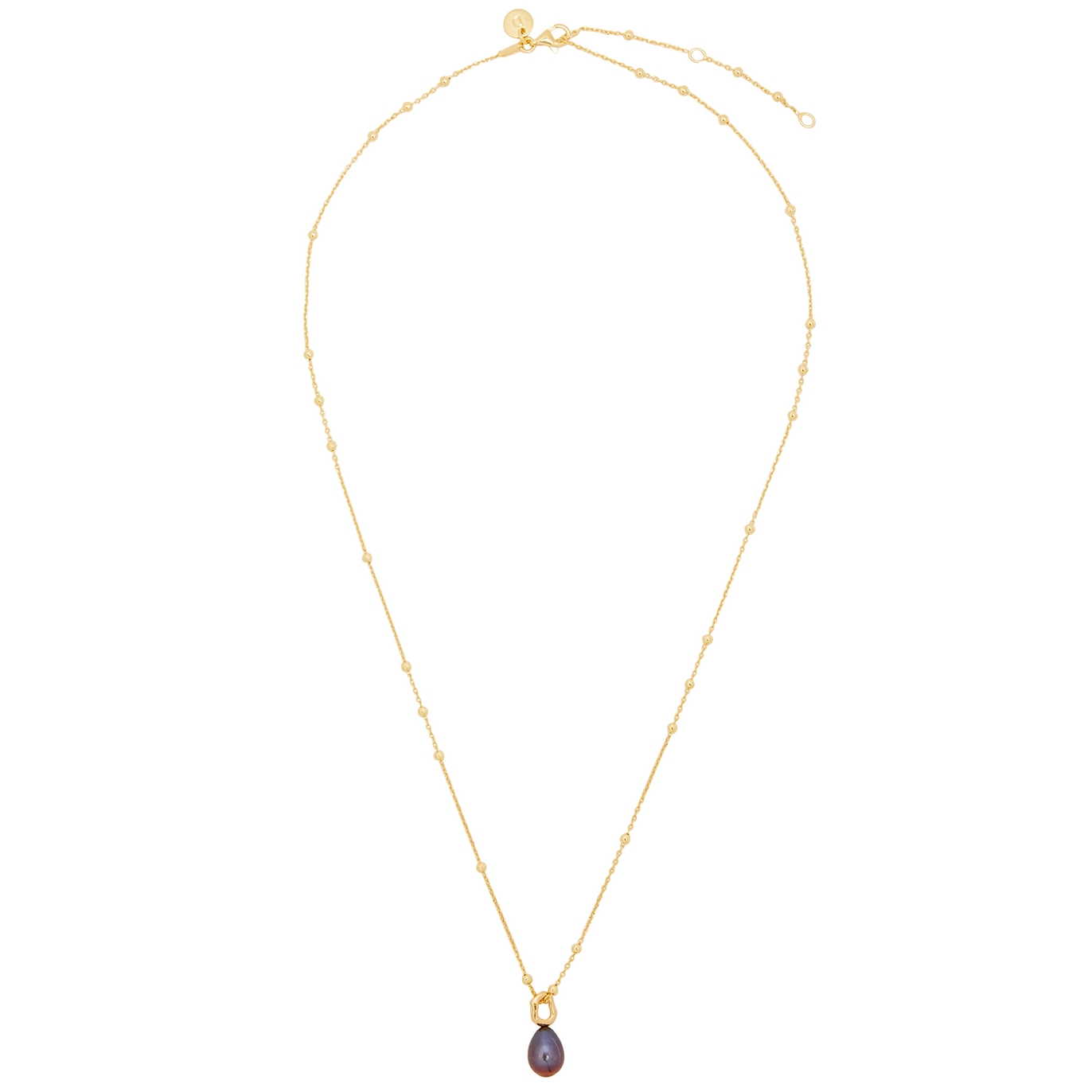 Daisy London Treasures Black Pearl 18kt Gold-plated Necklace