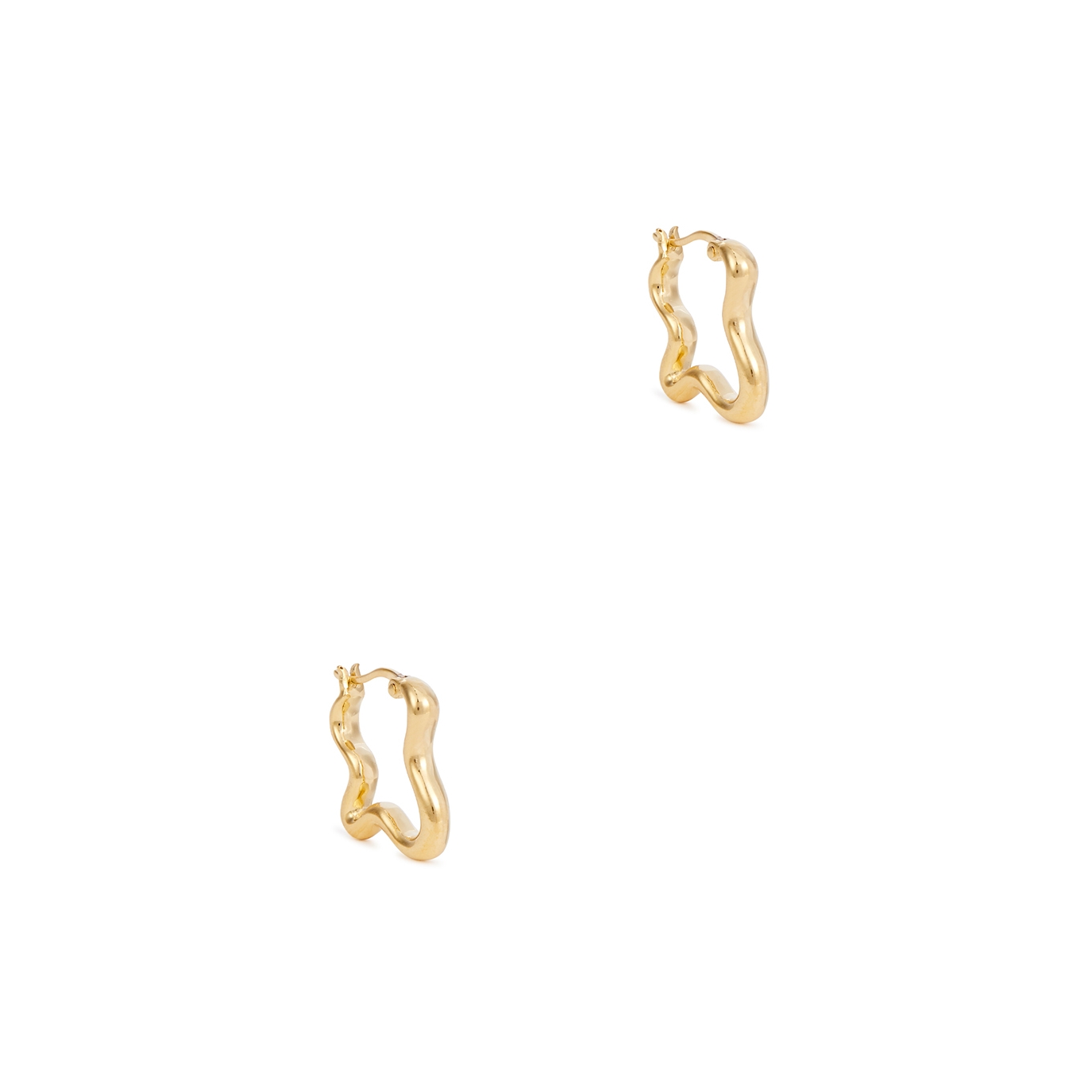 Daisy London X Estée Lalonde Wavy 18kt Gold-plated Hoop Earrings