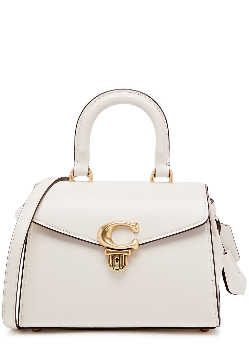 Coach Sammy Leather Top Handle Bag In Ivory | ModeSens