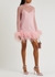 Gina feather-trimmed silk-chiffon mini dress - Taller Marmo