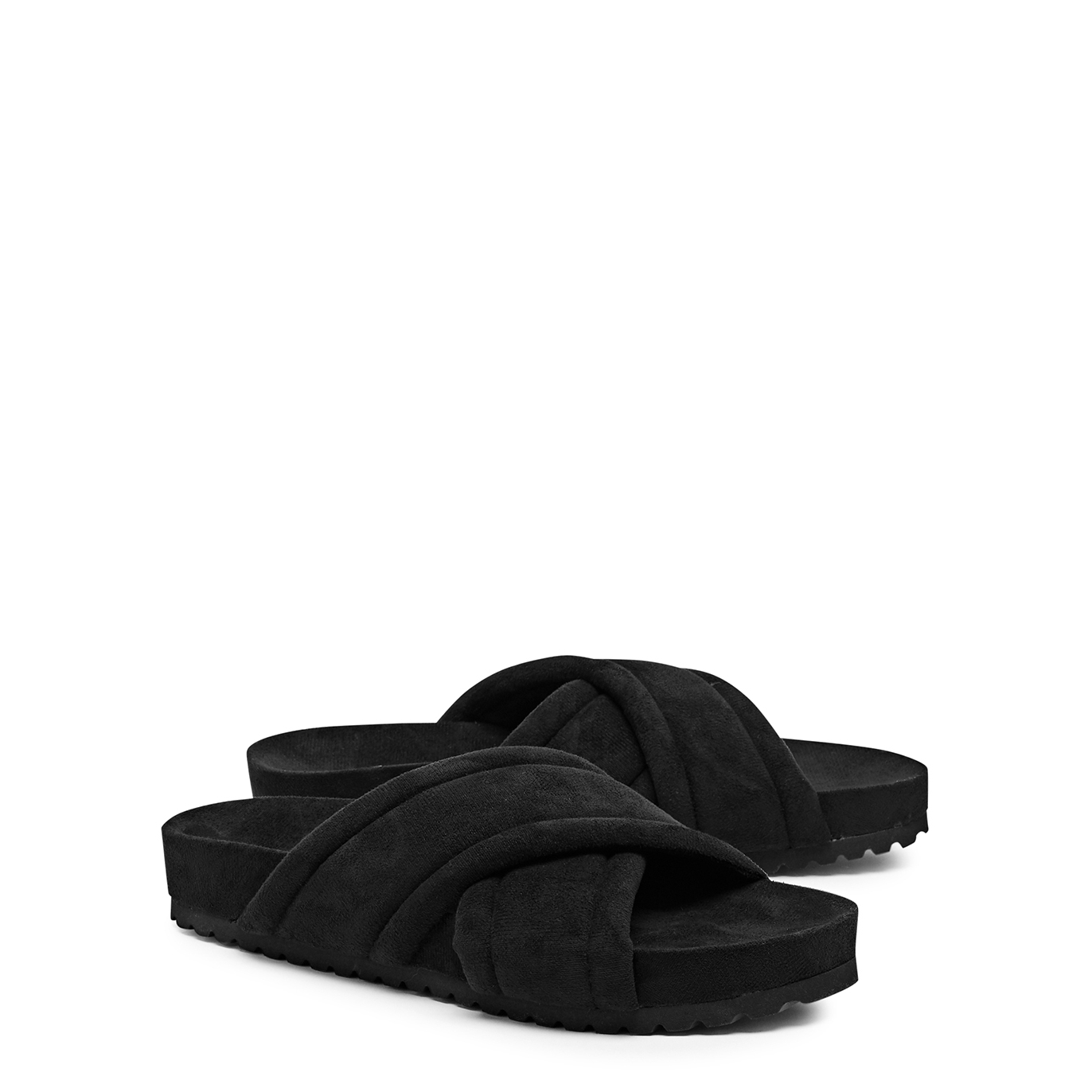 VARLEY RONELY QUILTED FAUX SUEDE SLIDERS