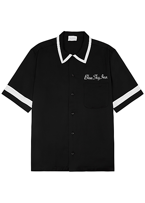 Sky Inn Waiter logo-embroidered satin shirt - Harvey Nichols