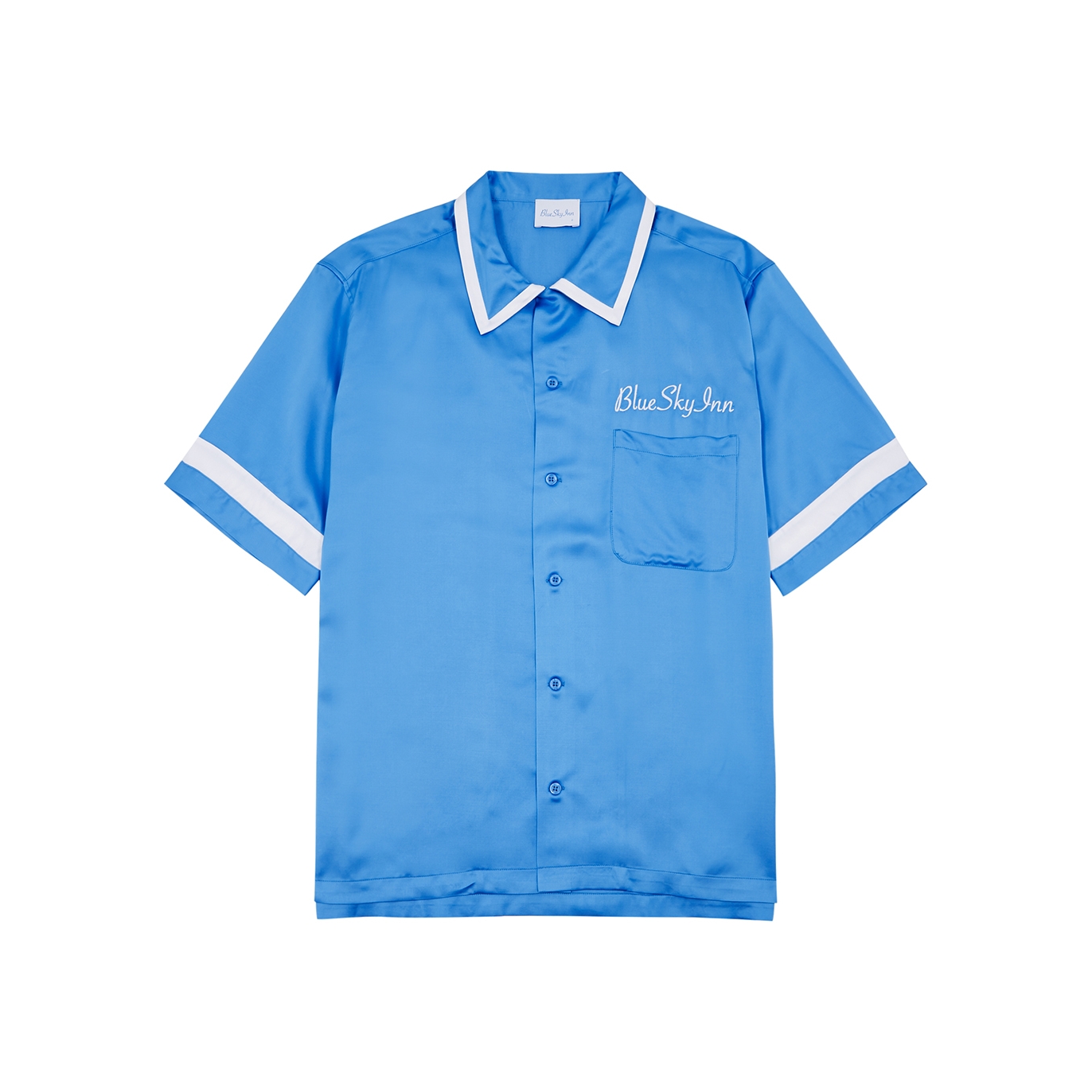 Blue Sky Inn Waiter Logo-embroidered Satin Shirt