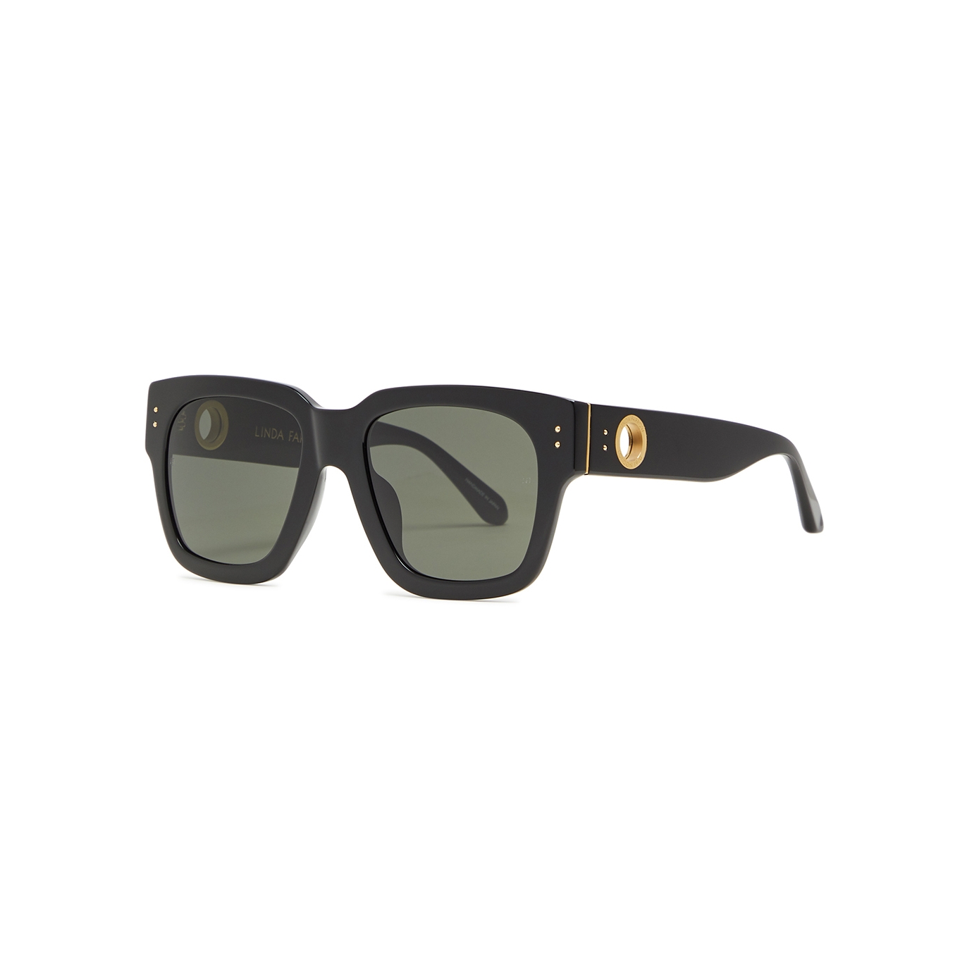 Linda Farrow Luxe Amber D-frame Sunglasses In Black