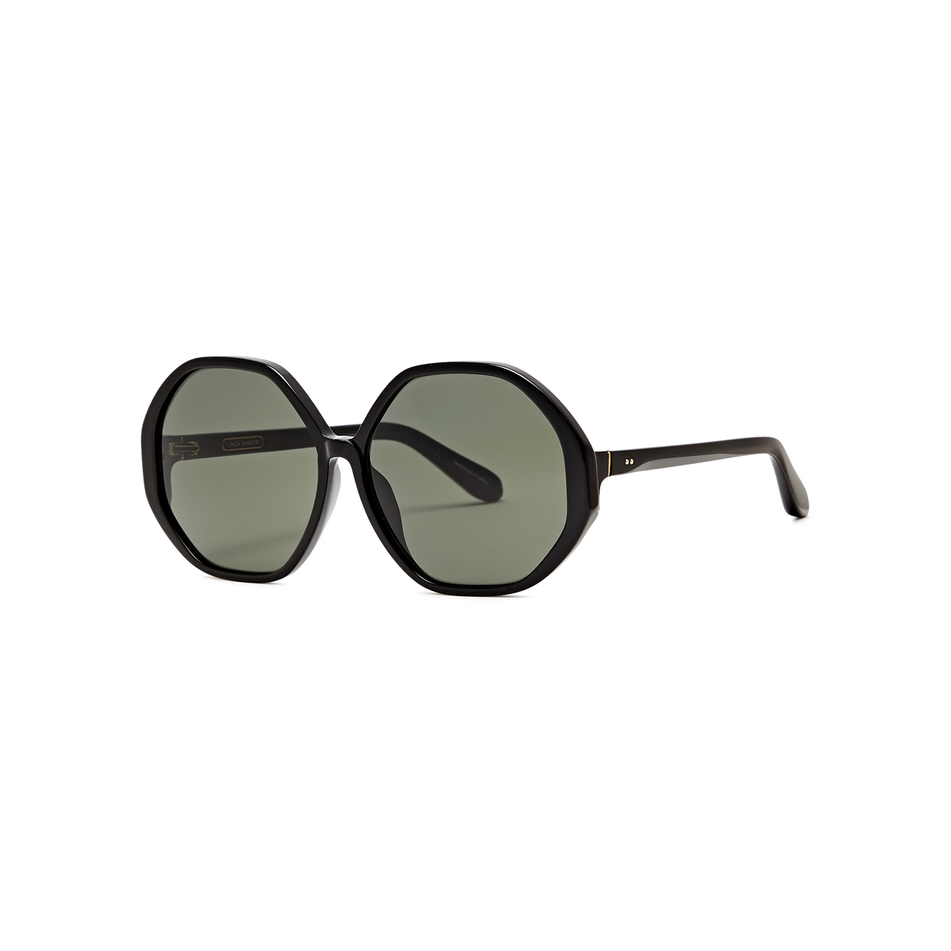 Linda Farrow Luxe Paloma Oversized Round-frame Sunglasses In Black