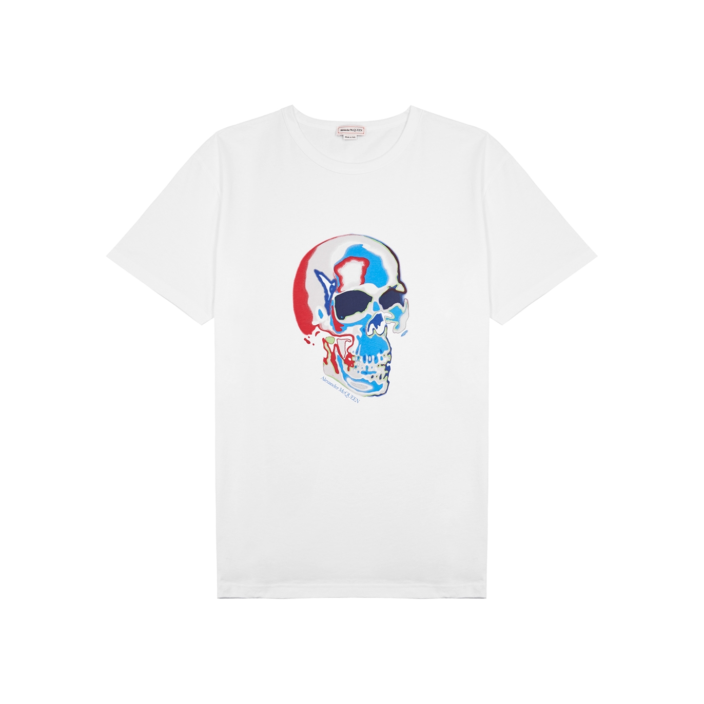 Alexander McQueen Skull-print Cotton T-shirt - White - L