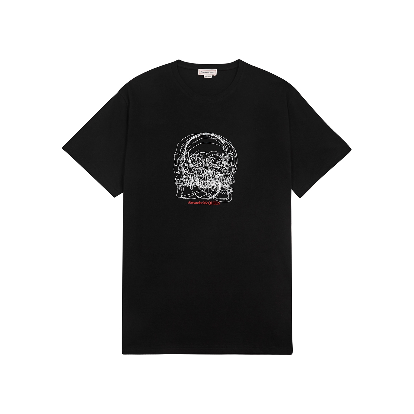 Alexander McQueen Skull-print Cotton T-shirt - Black - S