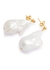 Upcycled Baroque Pearl 18kt gold-plated earrings - ANNI LU