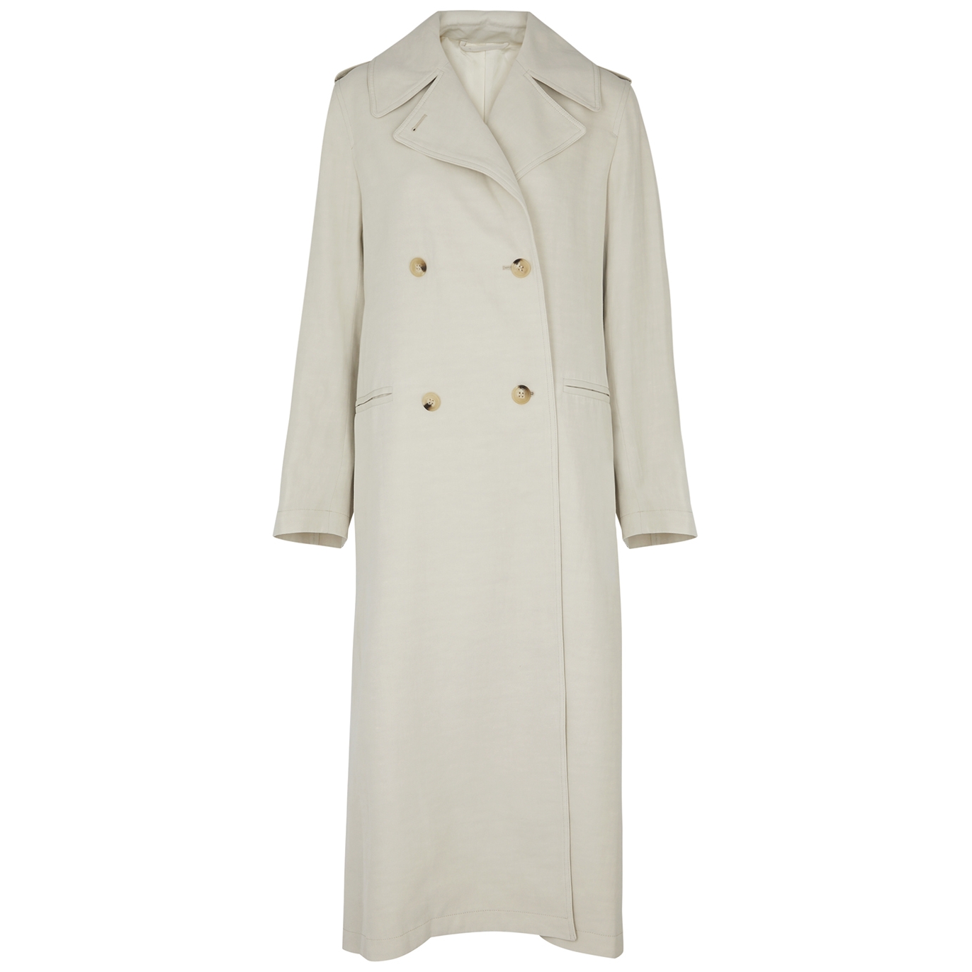 TOTÊME DOUBLE-BREASTED TWILL TRENCH COAT