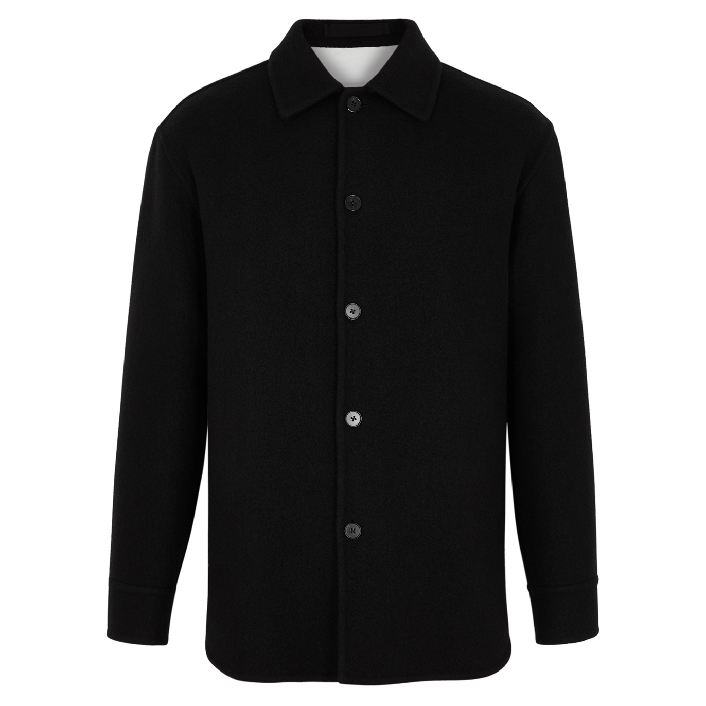 Jil Sander Wool Overshirt In Black