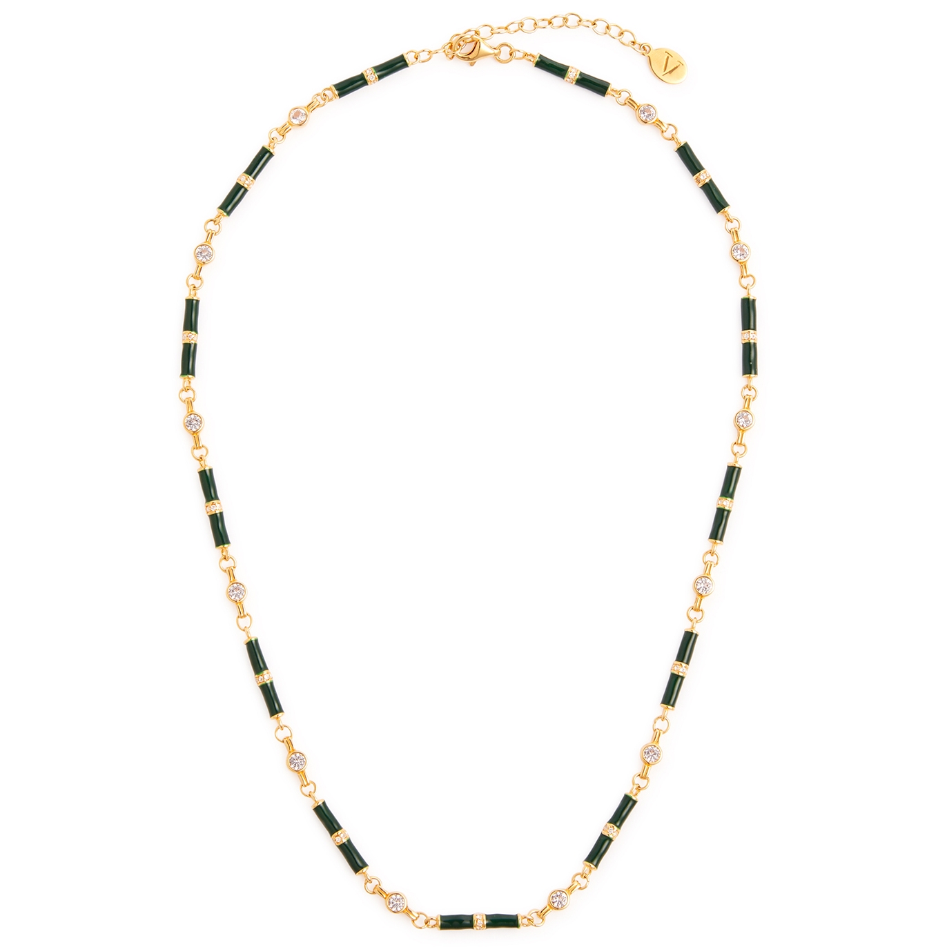 V BY LAURA VANN V BY LAURA VANN MARLOWE EMBELLISHED 18KT GOLD-PLATED NECKLACE