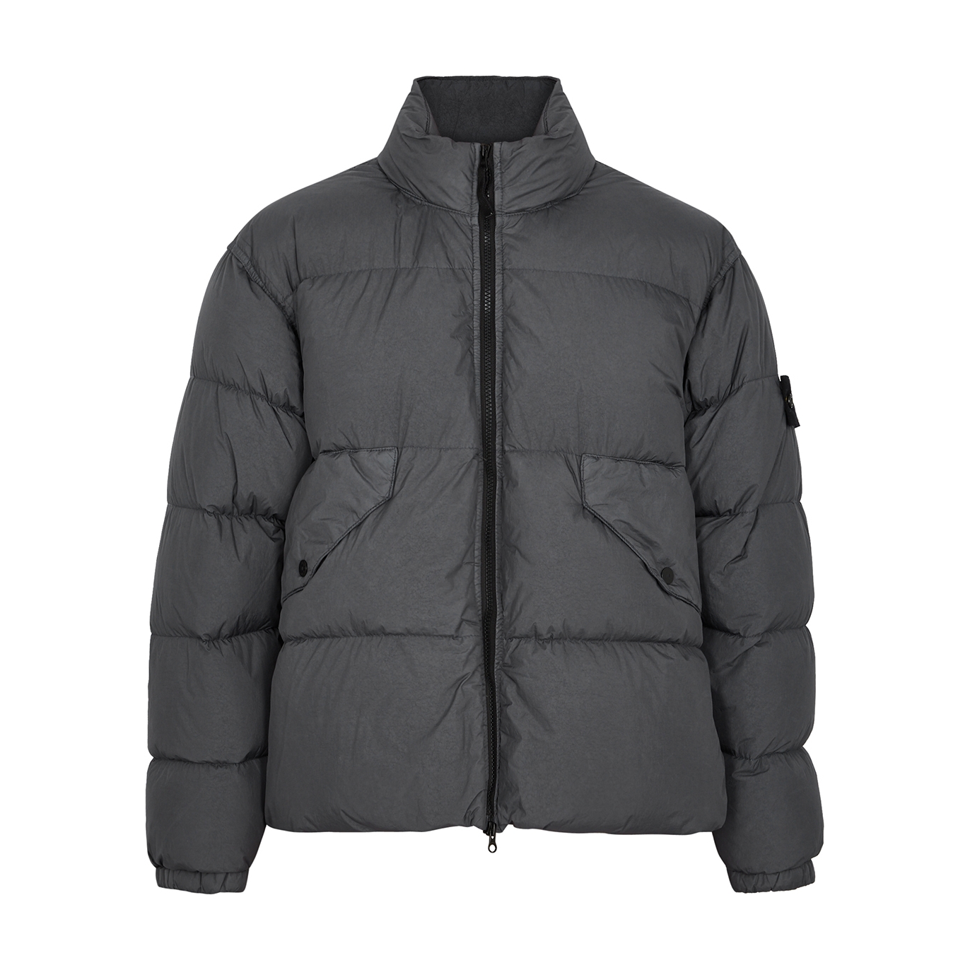 Stone Island Crinkle Reps Quilted Nylon Jacket - Grey - M