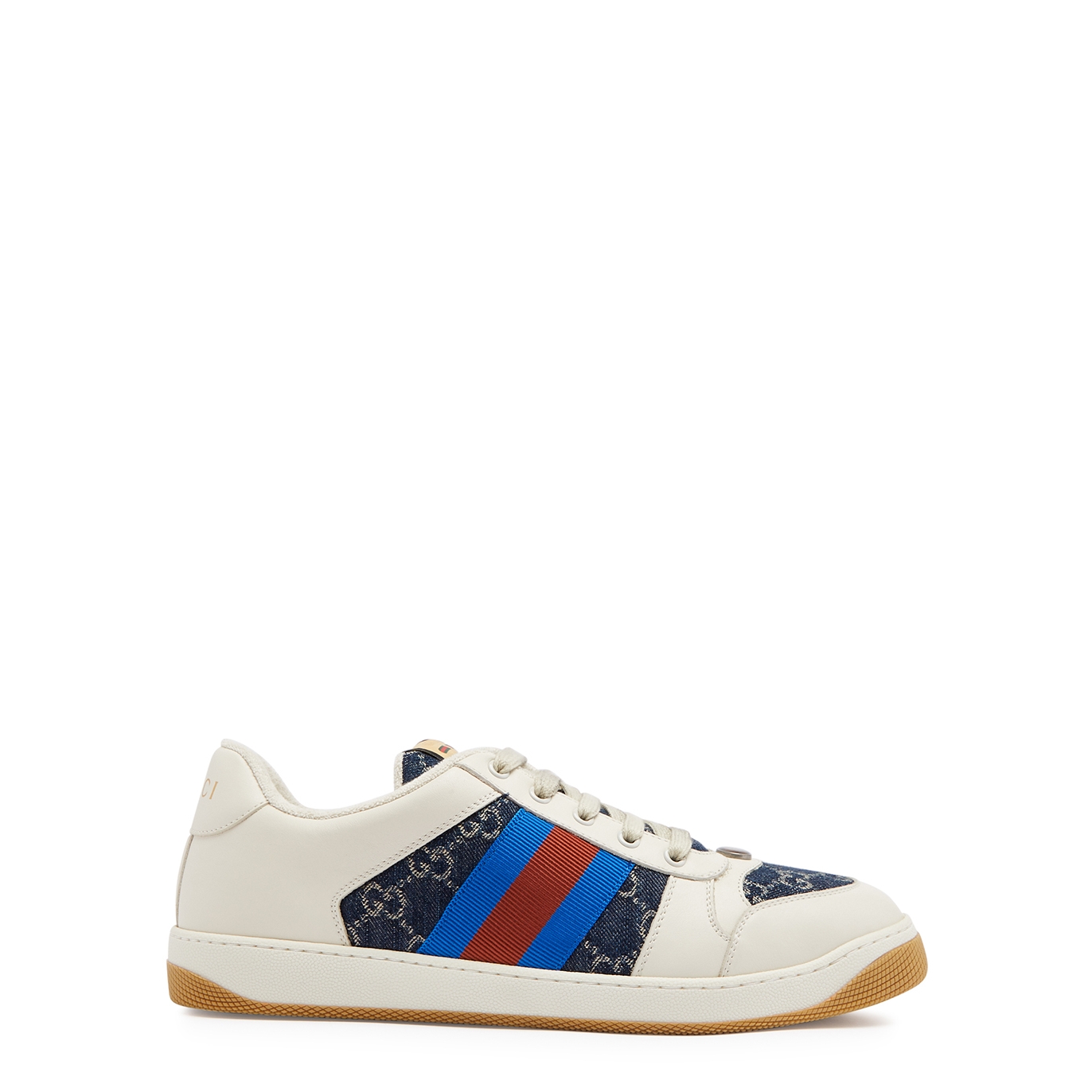 GUCCI SCREENER PANELLED LEATHER SNEAKERS