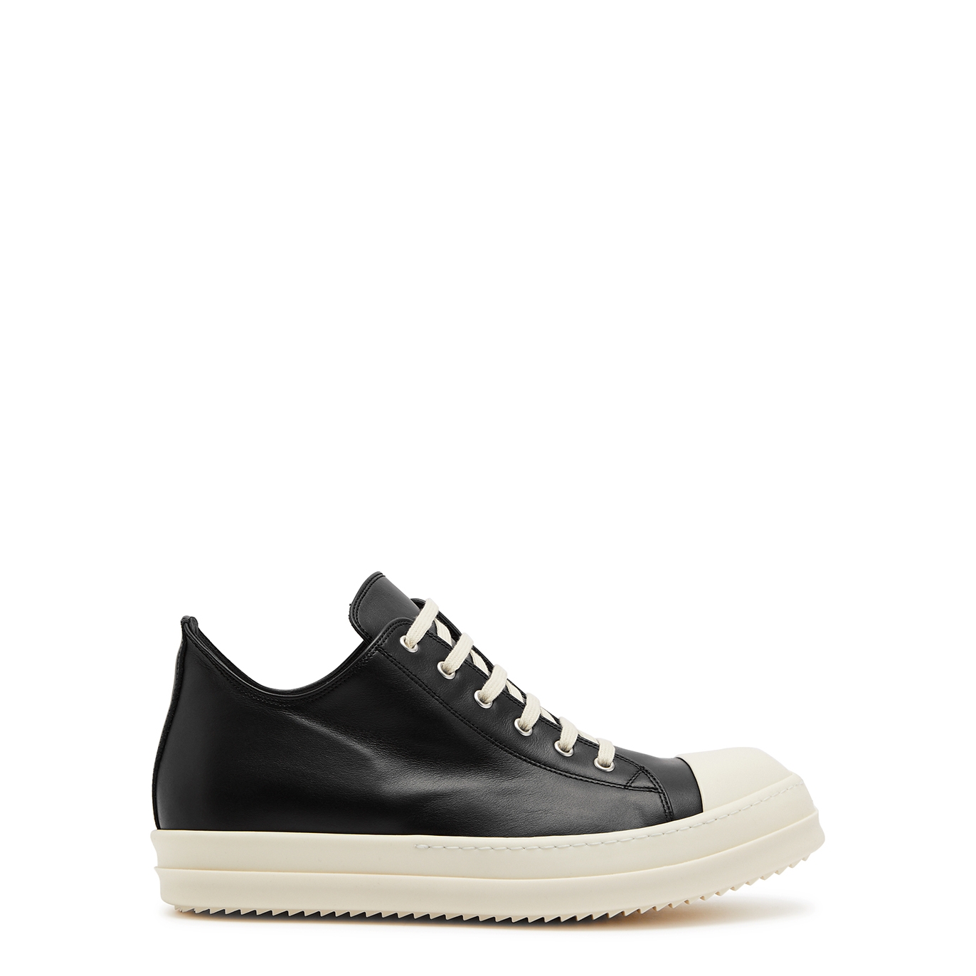 RICK OWENS LEATHER LOW-TOP SNEAKERS