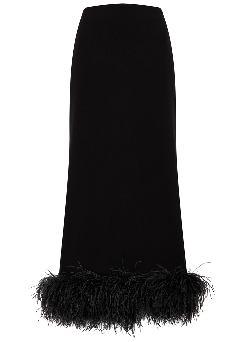 16ARLINGTON Petya feather-trimmed midi skirt - Harvey Nichols