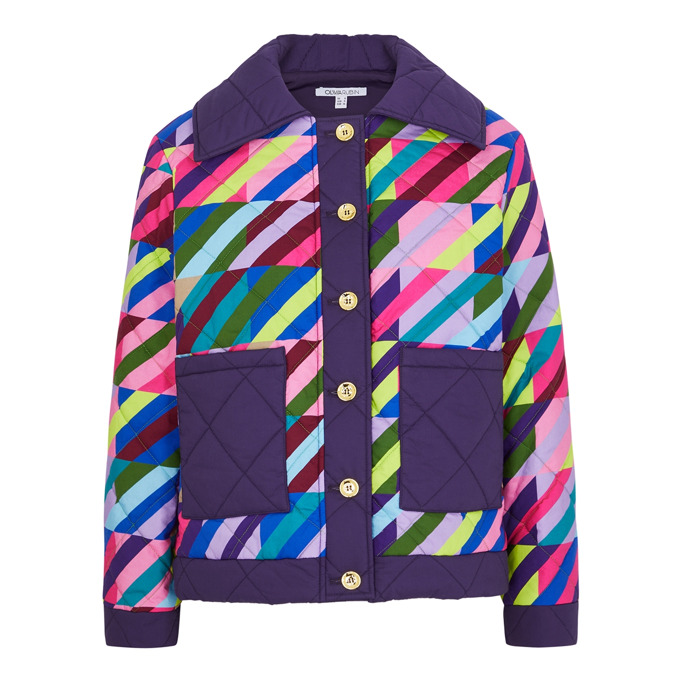 Olivia Rubin Alessia Printed Quilted Cotton Jacket - Multicoloured - 14