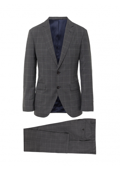 HACKETT CHECKED STRETCH-WOOL JOURNEY SUIT