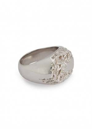 Maria Black Rock sterling silver signet ring