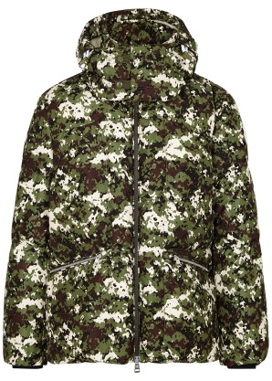 Moncler Blanc camouflage-print quilted nylon jacket