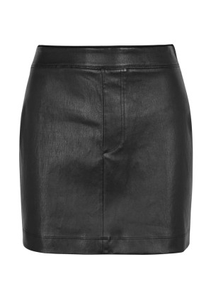Helmut Lang Black leather mini skirt 