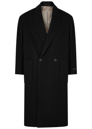 Fear of God Black double-breasted wool coat